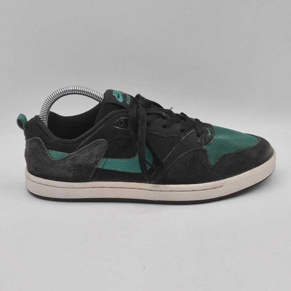 Nike SB Alleyoop Shoes Mens Size 8 Black Green‎ Suede Skate Sneakers CJ0882-007